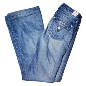 Hudson midrise ferris flare light wash jeans